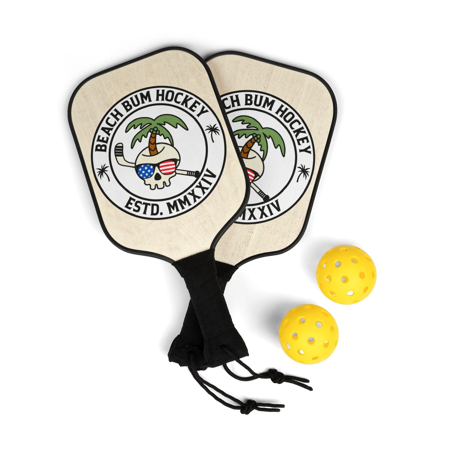 Beach Bum Pickleball Set - Fun Paddle Kit for Beach Lovers, Summer Sports, Family Activities, Gifts for Players, Outdoor Games