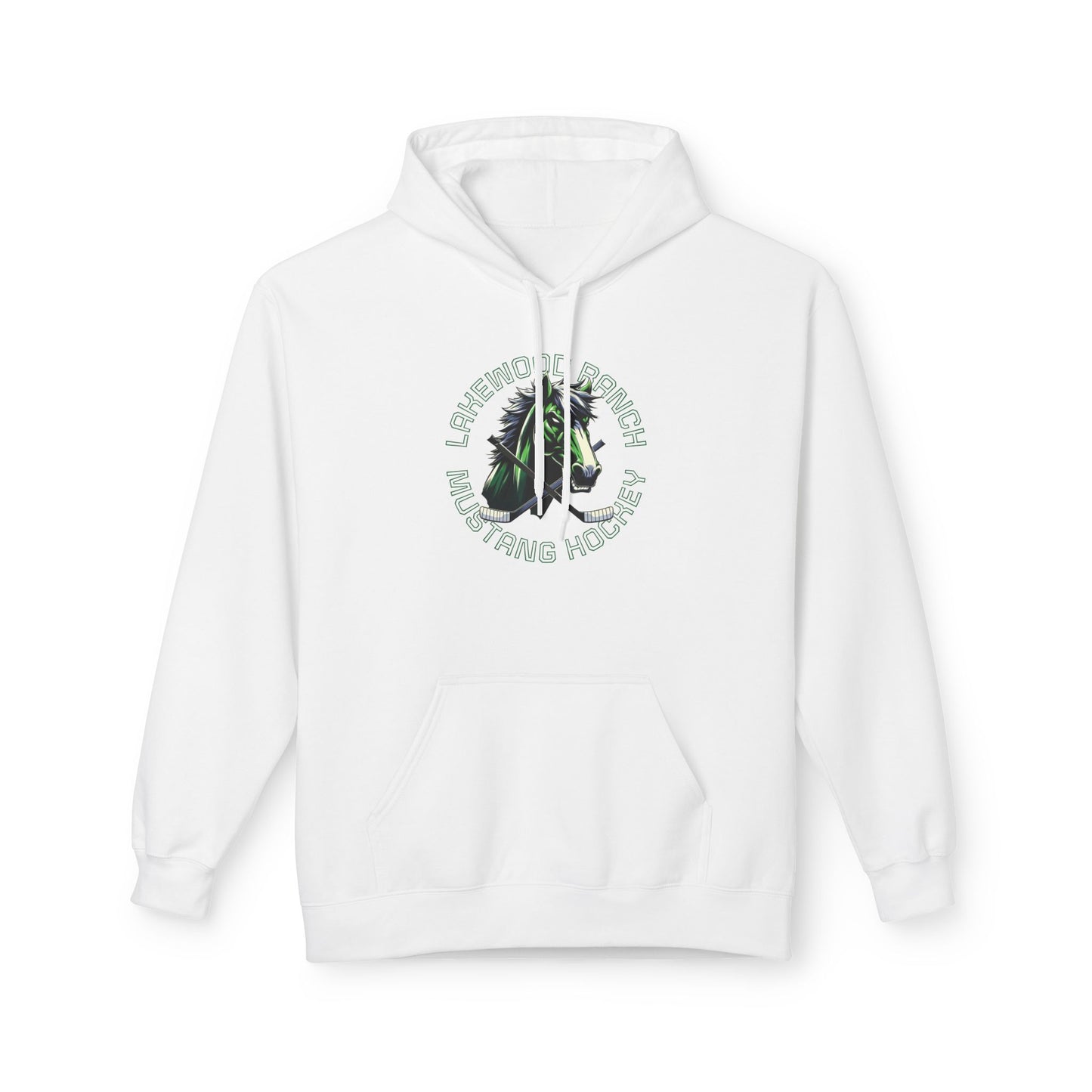 Mustangs Hockey Unisex Midweight Softstyle Fleece Hoodie, Personalization available