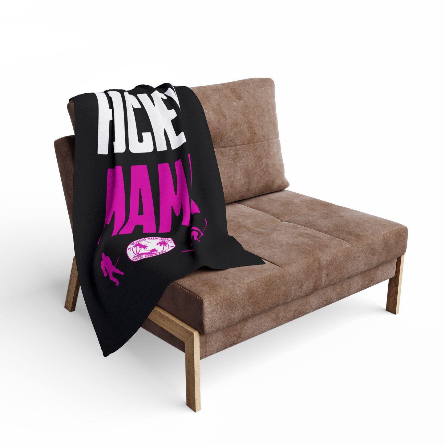 Beach Bum Hockey Mama Fleece Blanket