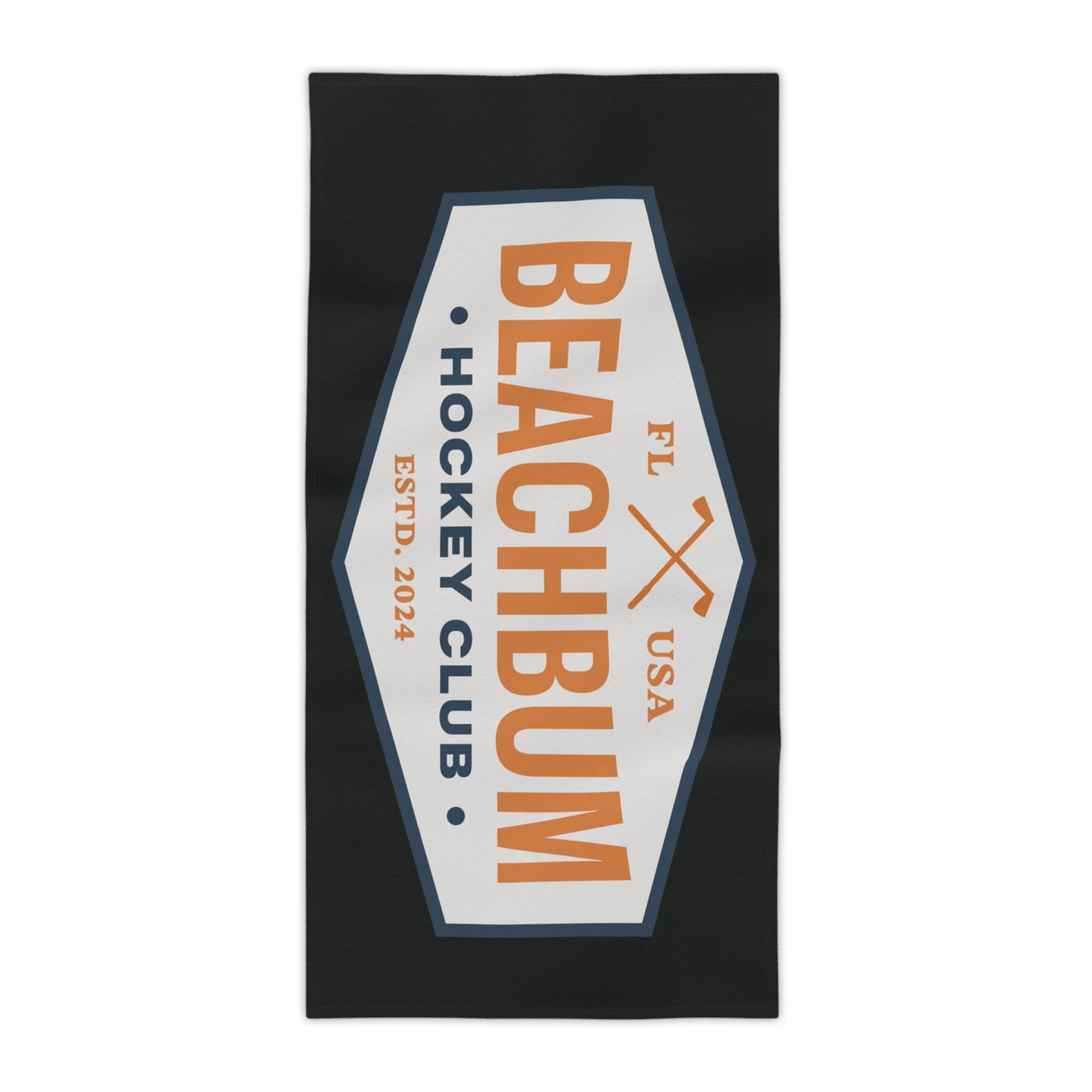 Beach Bum Hockey Club Towel, Summer Beach Gear, Personalized Towel, Fun Beach Decor, Great Gift Idea