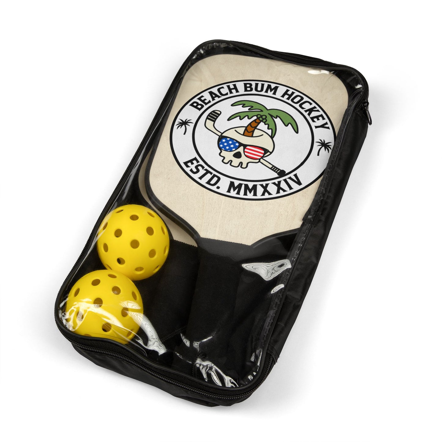 Beach Bum Pickleball Set - Fun Paddle Kit for Beach Lovers, Summer Sports, Family Activities, Gifts for Players, Outdoor Games