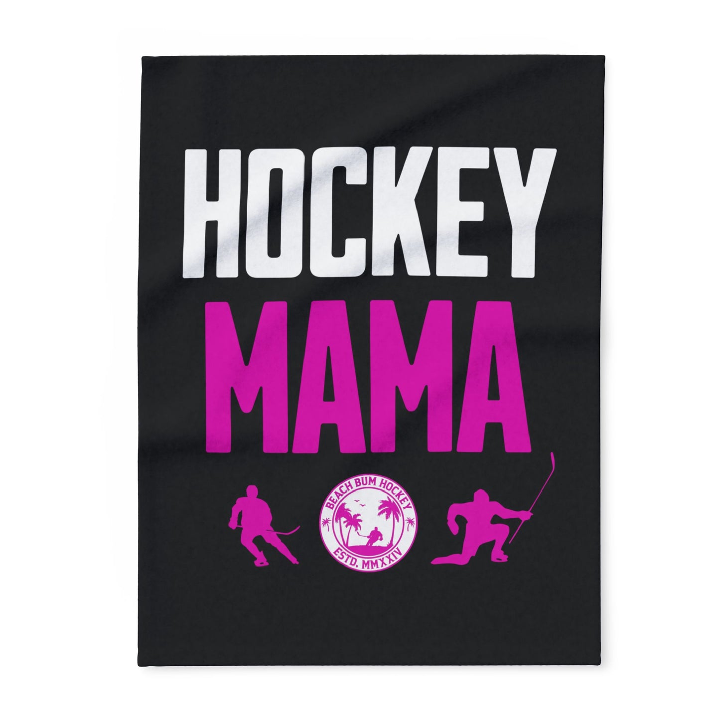 Beach Bum Hockey Mama Fleece Blanket