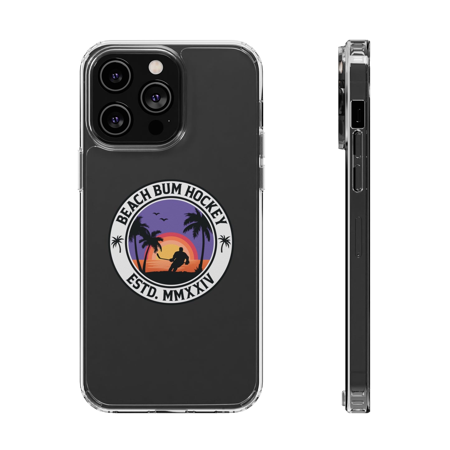 Beach Bum Hockey Clear Phone Cases