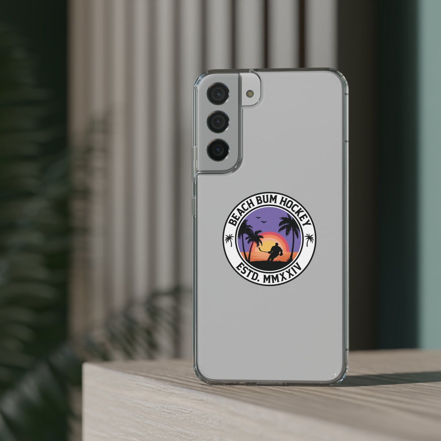 Beach Bum Hockey Clear Phone Cases