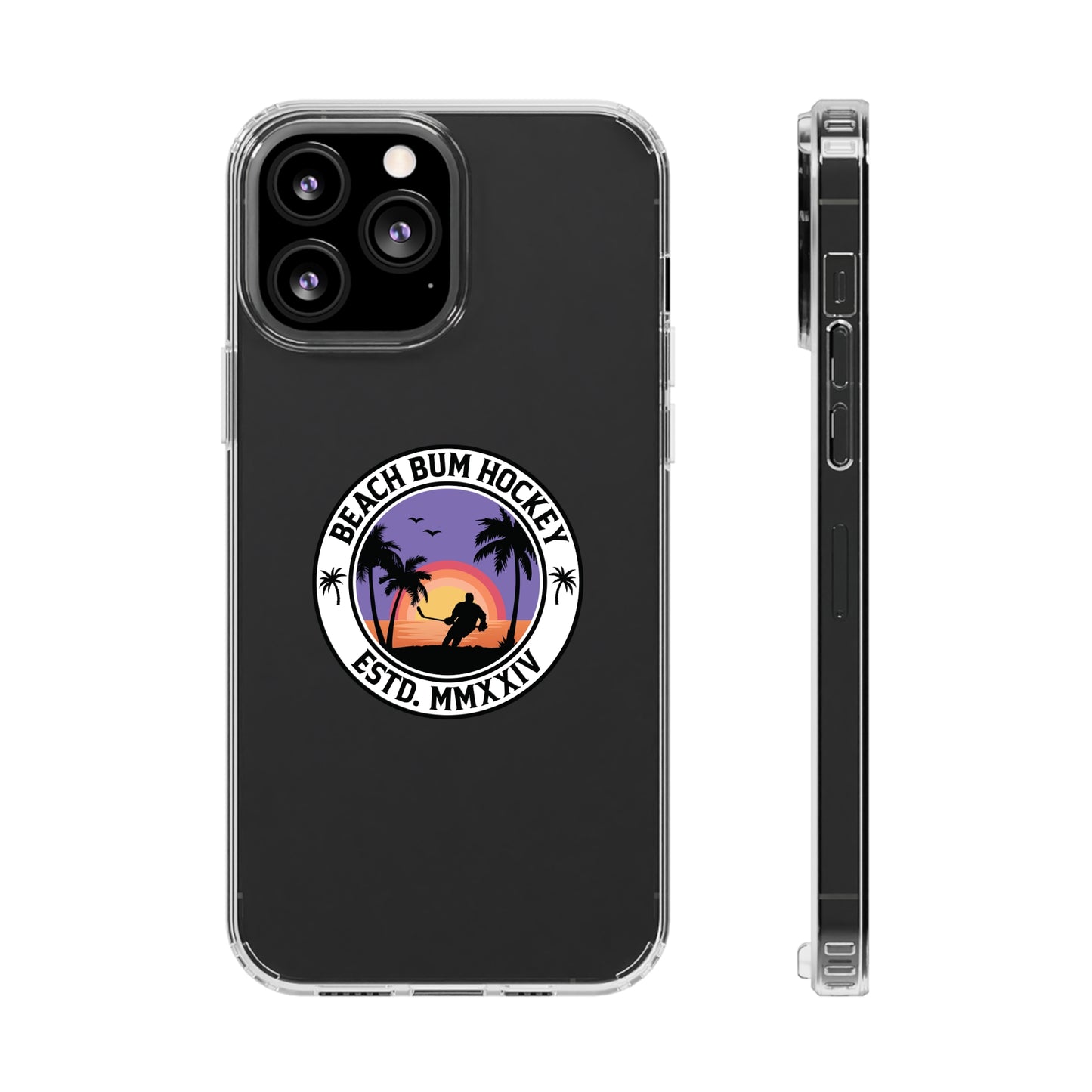 Beach Bum Hockey Clear Phone Cases