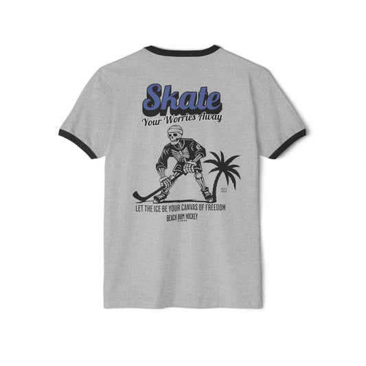 "Skate Your Worries Away" Ringer Tee