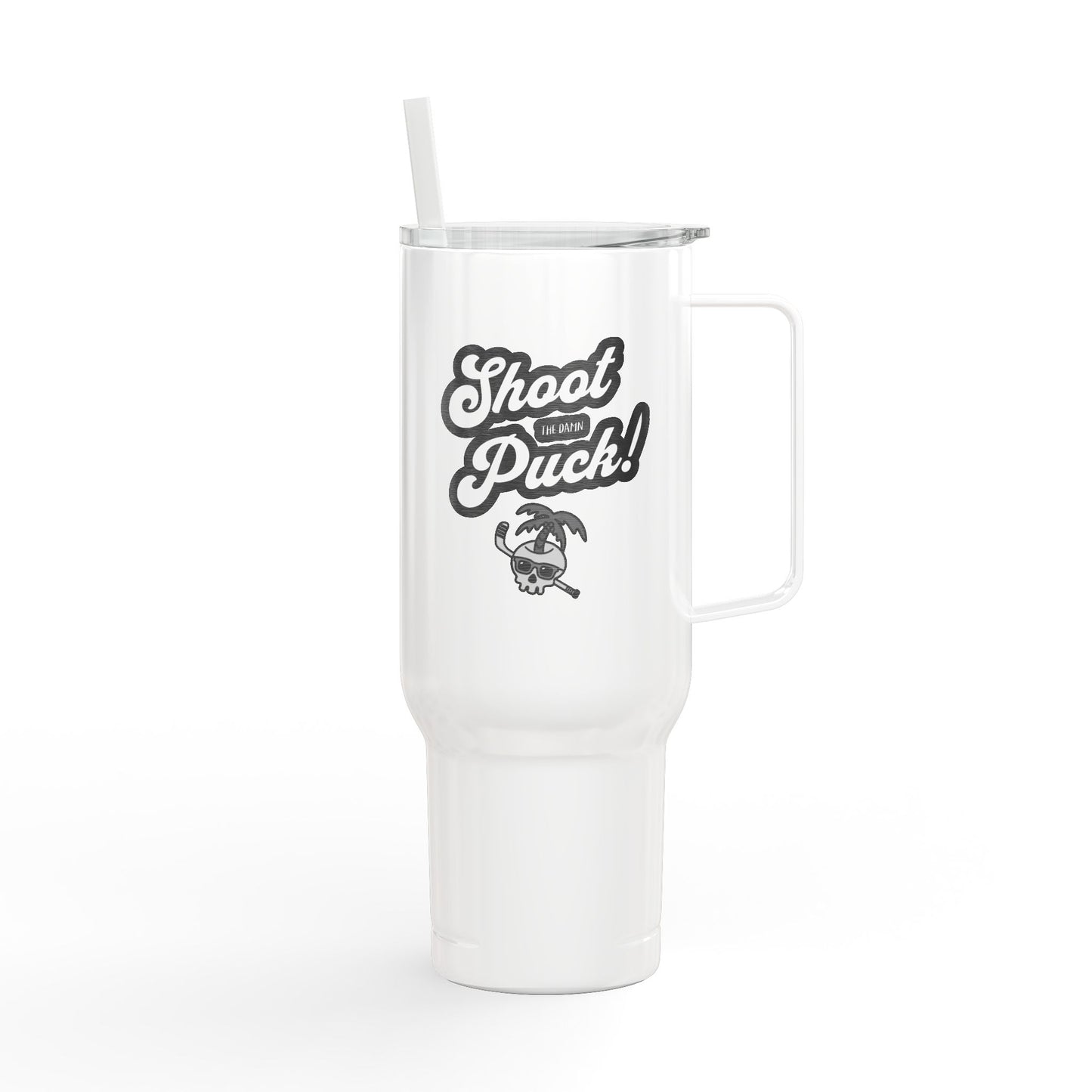 Shoot the Puck! Engraved 40oz Beach Tumbler