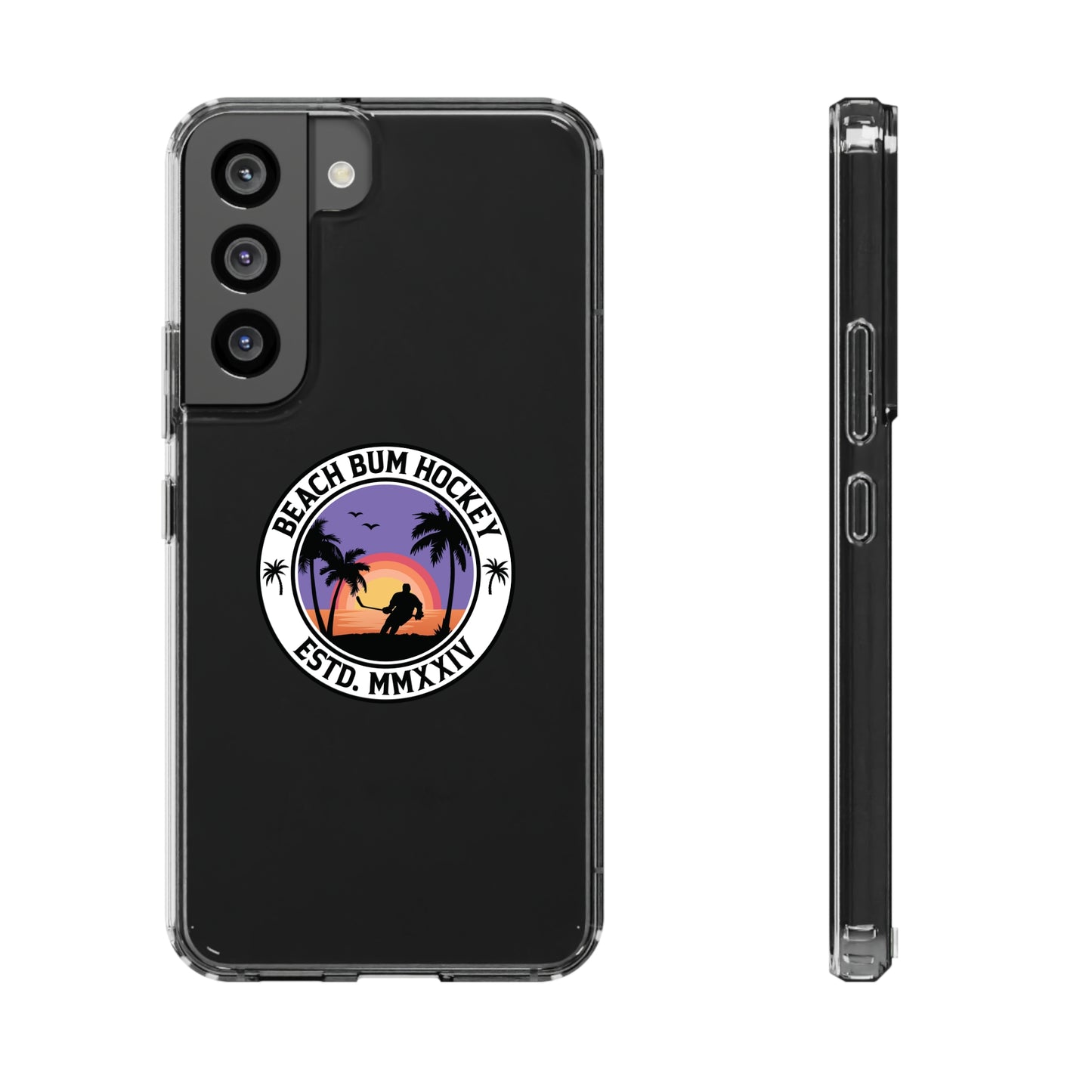 Beach Bum Hockey Clear Phone Cases