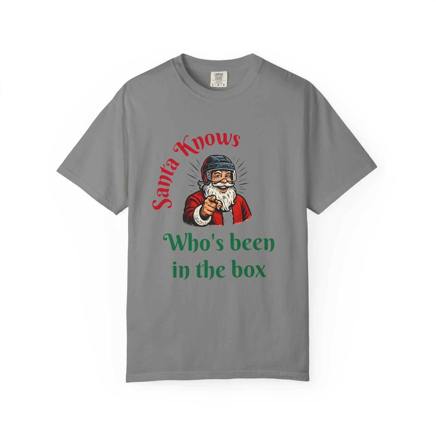 Santa Knows Unisex Garment-Dyed T-shirt