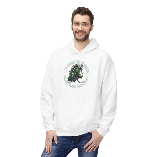 Mustangs Hockey Unisex Midweight Softstyle Fleece Hoodie, Personalization available