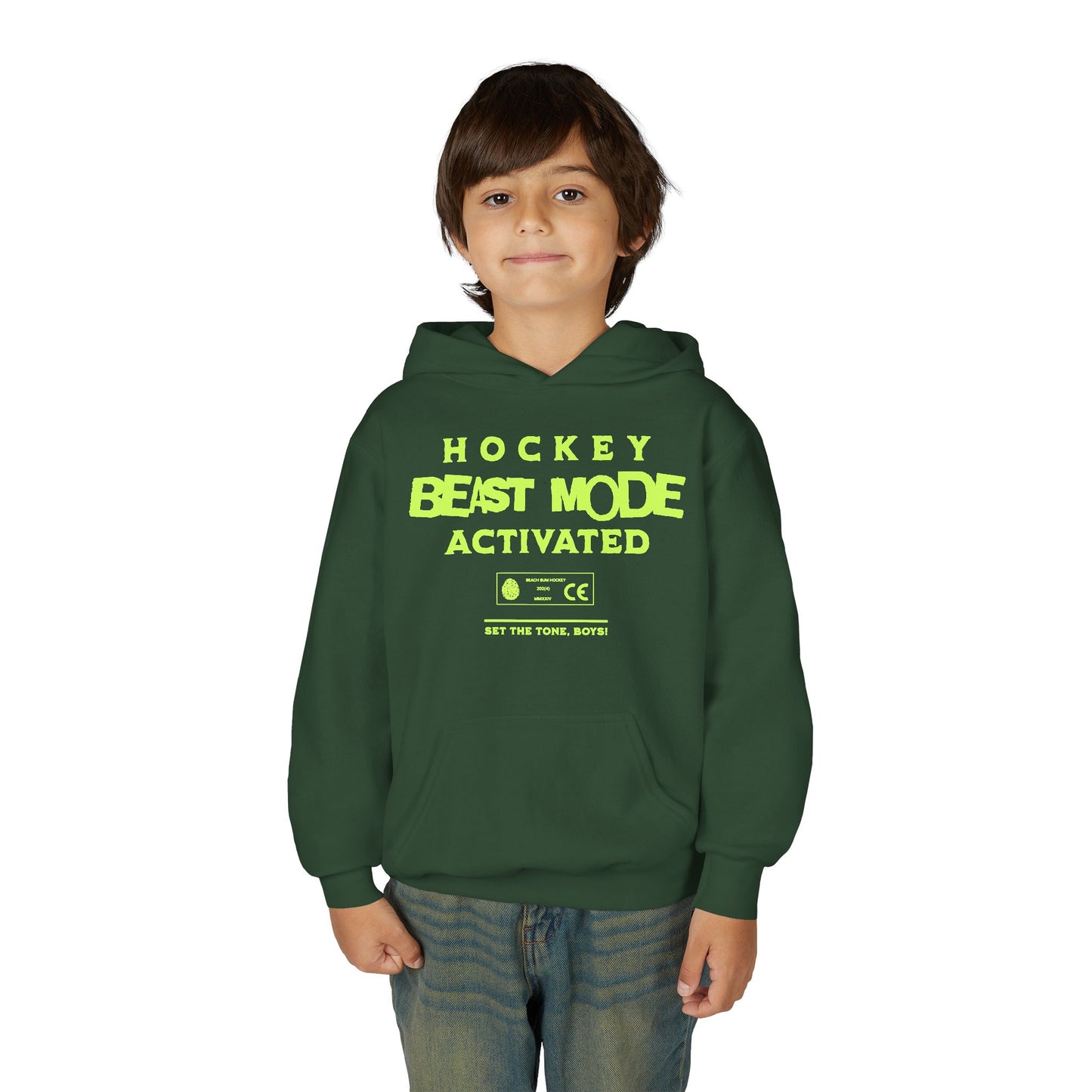 Beast Mode Activated, Youth Heavy Blend Hooded Sweatshirt