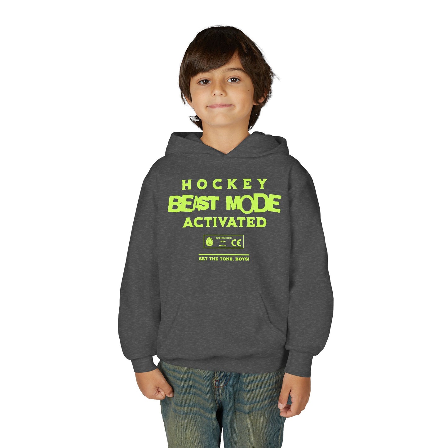 Beast Mode Activated, Youth Heavy Blend Hooded Sweatshirt
