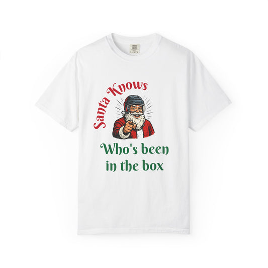 Santa Knows Unisex Garment-Dyed T-shirt