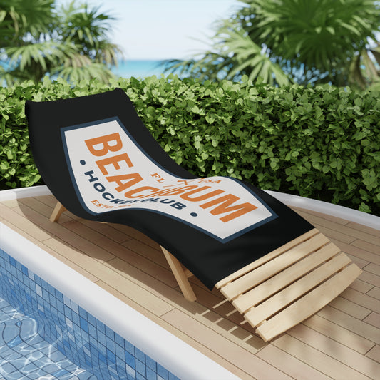 Beach Bum Hockey Club Towel, Summer Beach Gear, Personalized Towel, Fun Beach Decor, Great Gift Idea