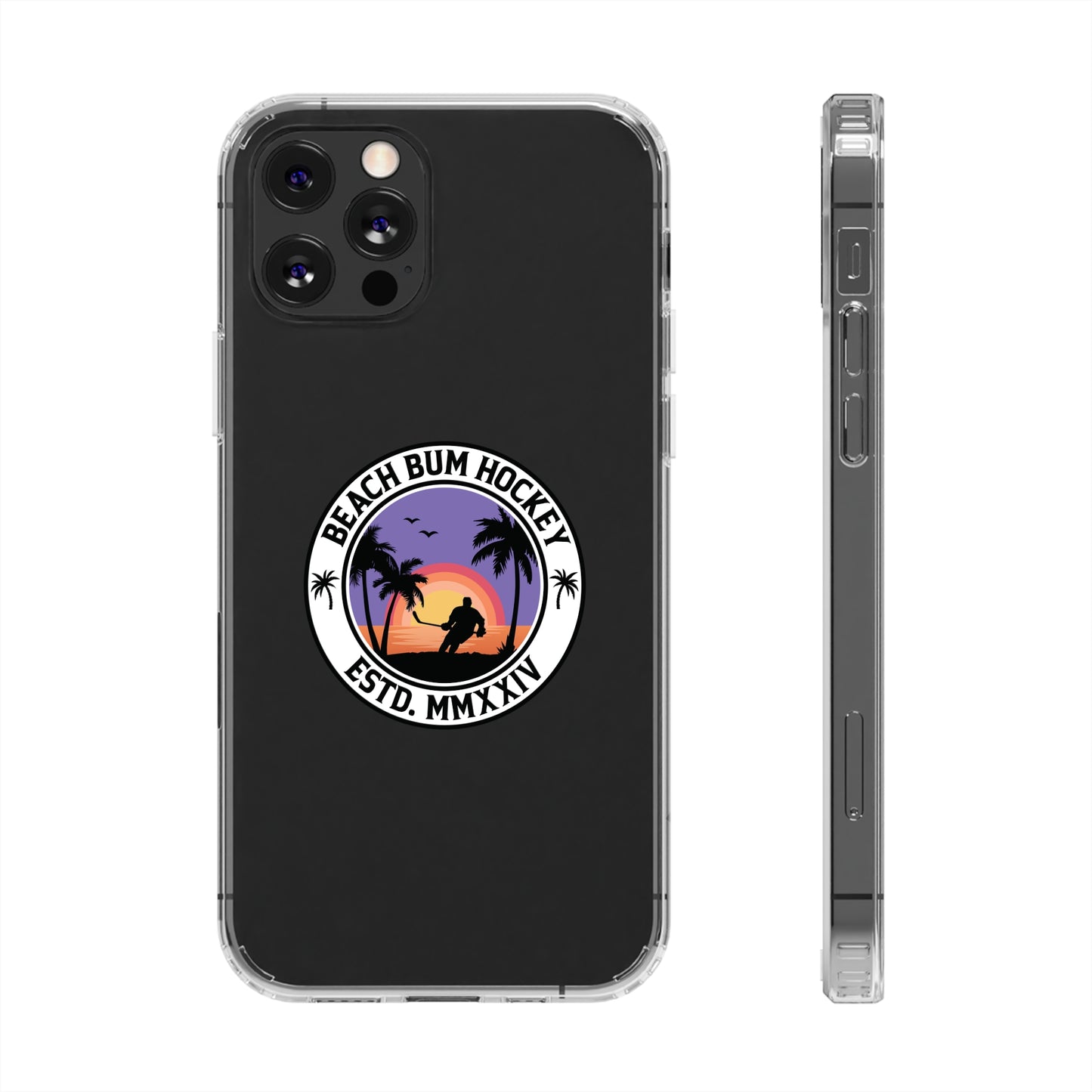 Beach Bum Hockey Clear Phone Cases