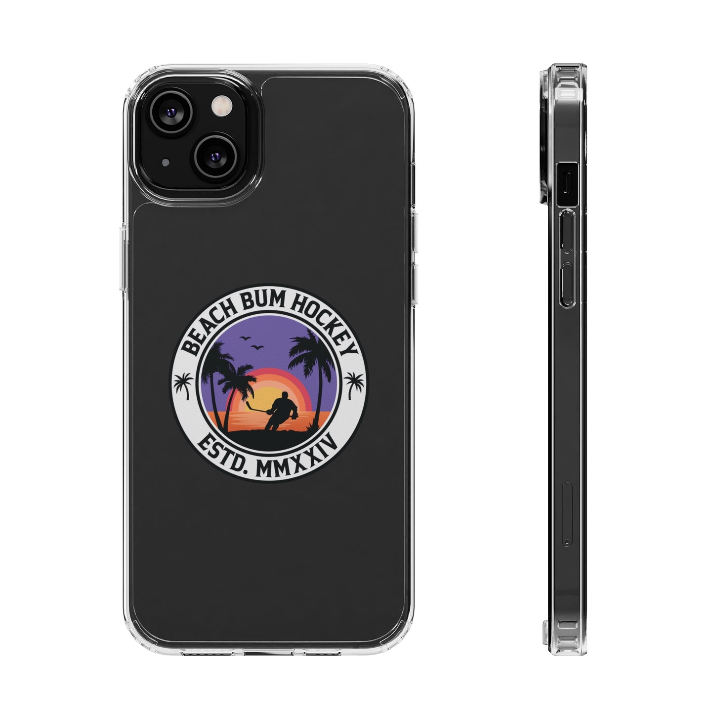 Beach Bum Hockey Clear Phone Cases