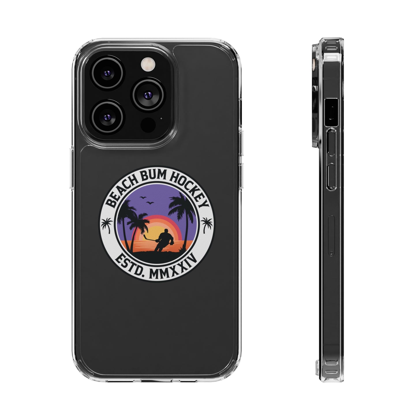 Beach Bum Hockey Clear Phone Cases