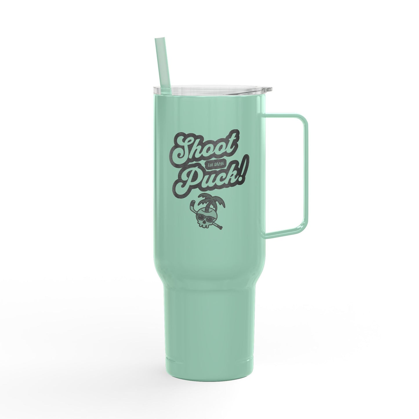 Shoot the Puck! Engraved 40oz Beach Tumbler