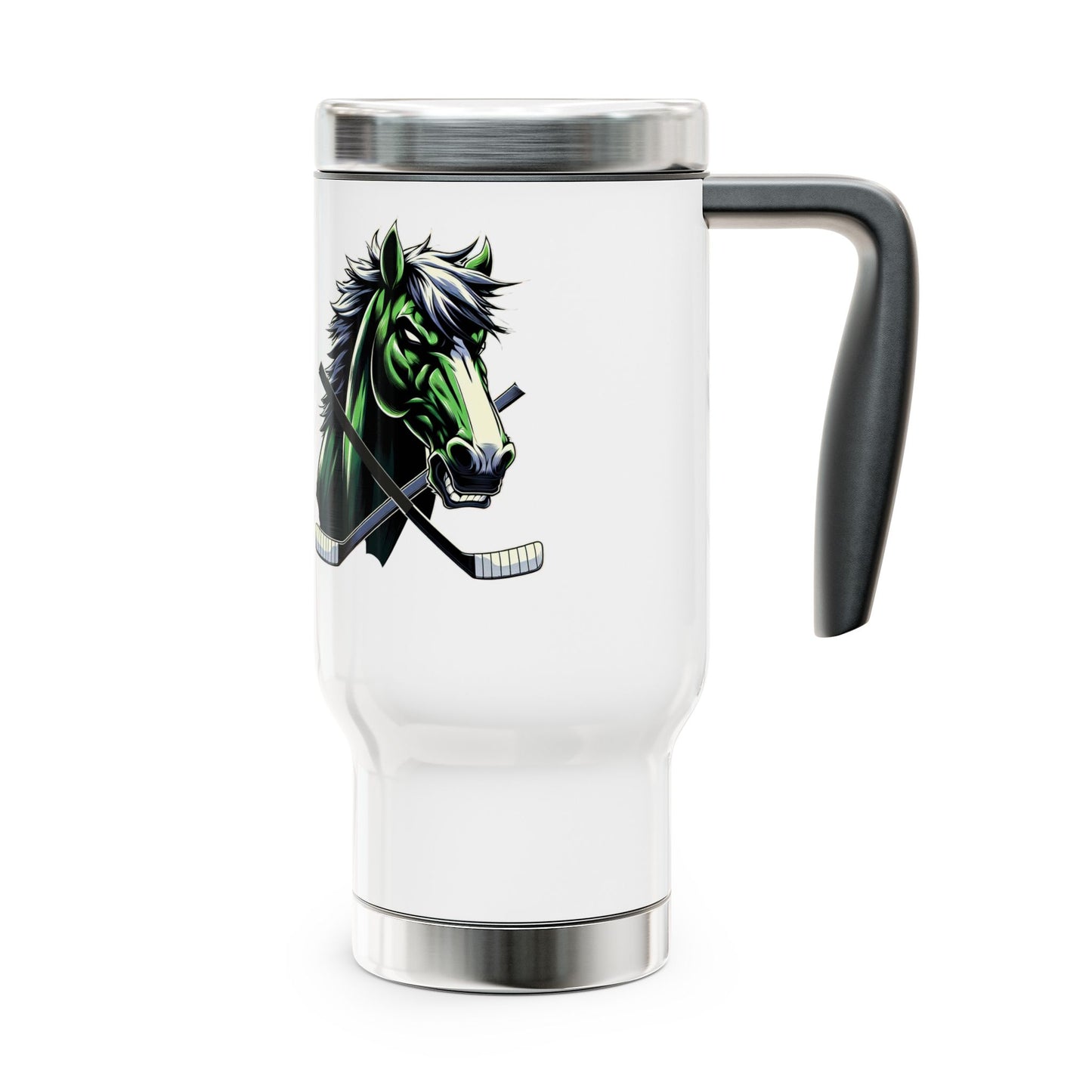 Stainless Steel Travel Mug with Handle, 14oz