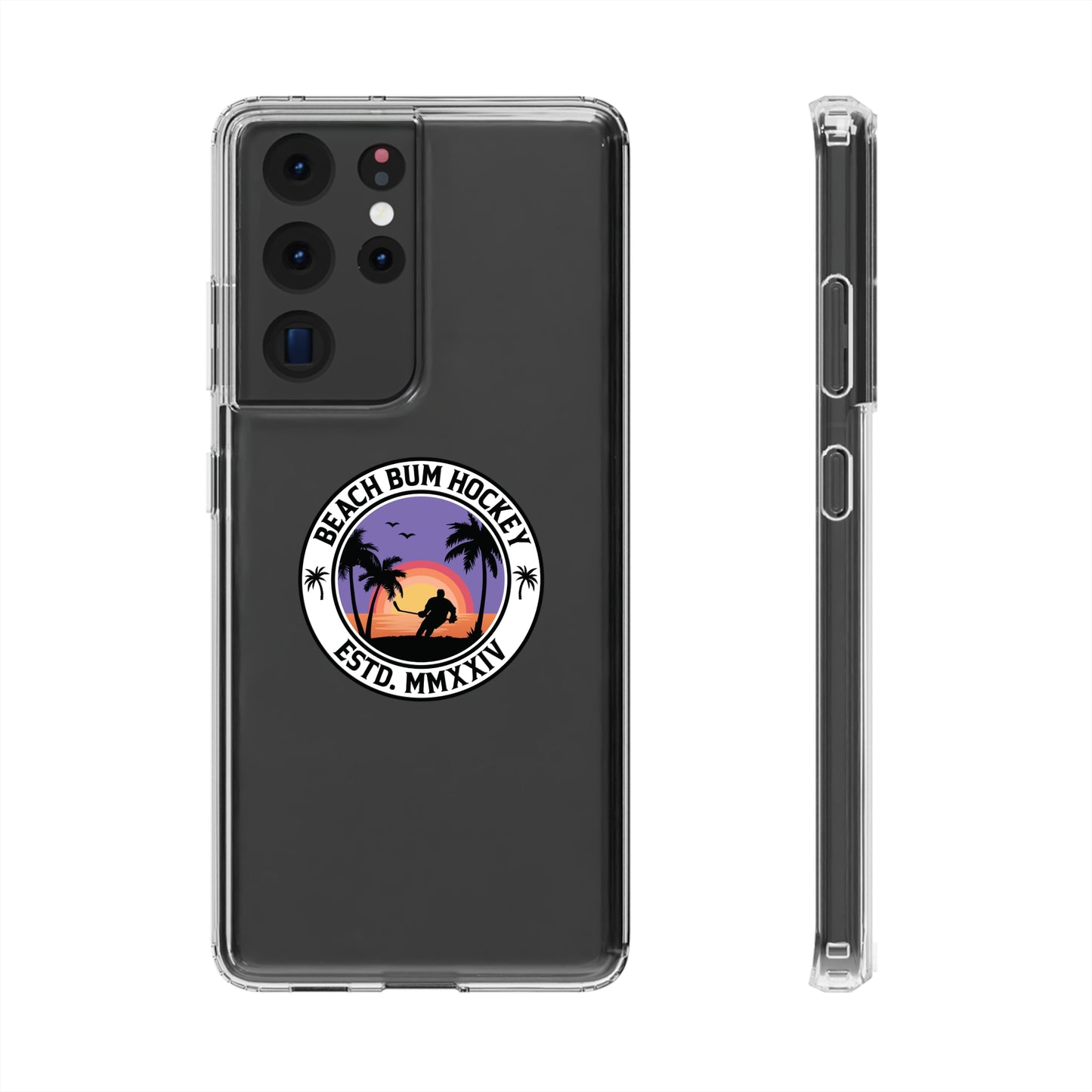 Beach Bum Hockey Clear Phone Cases