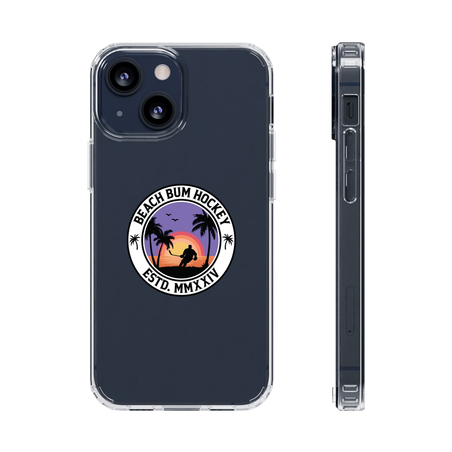 Beach Bum Hockey Clear Phone Cases