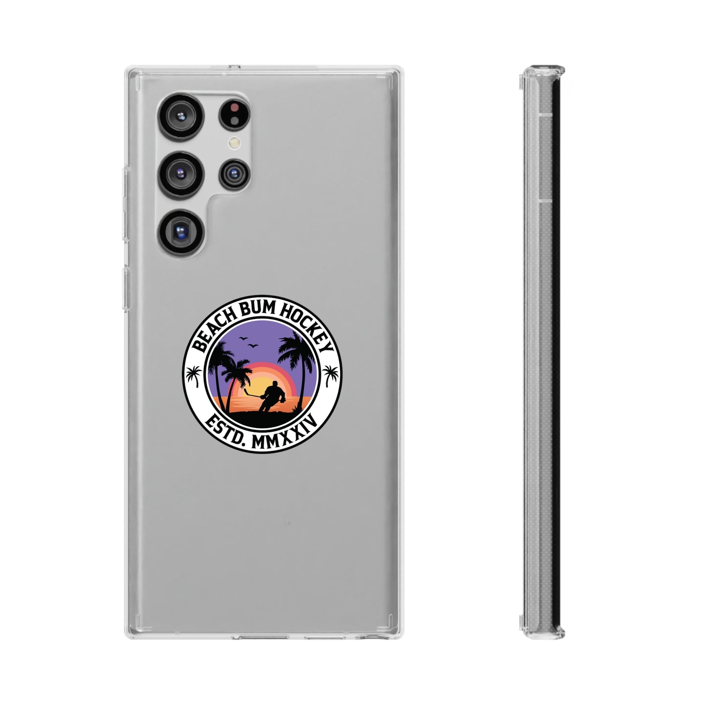 Beach Bum Hockey Clear Phone Cases