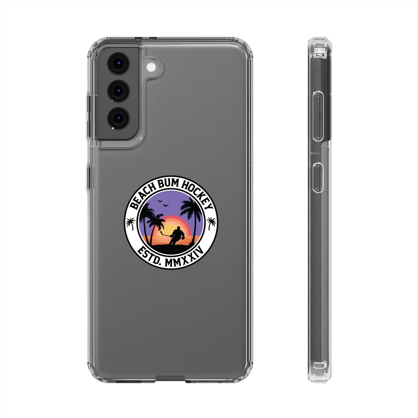 Beach Bum Hockey Clear Phone Cases