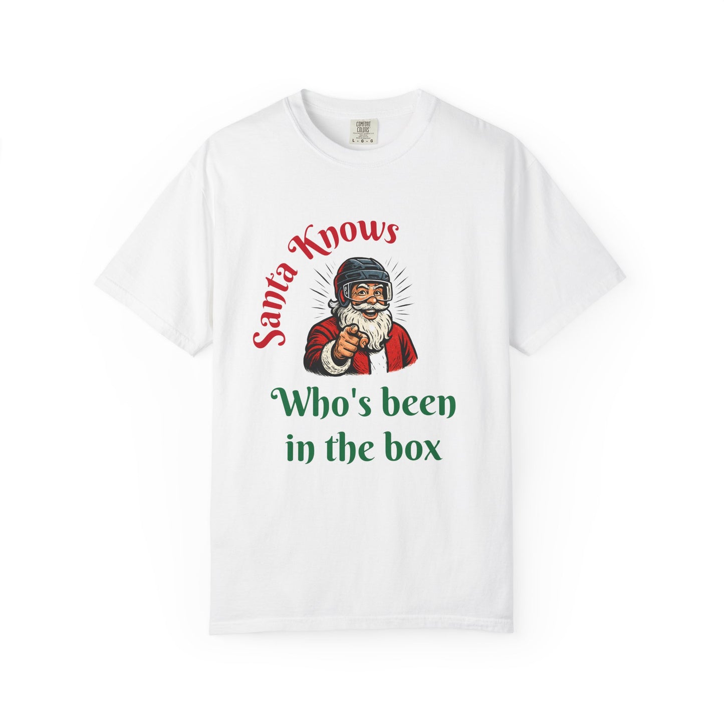Santa Knows Unisex Garment-Dyed T-shirt